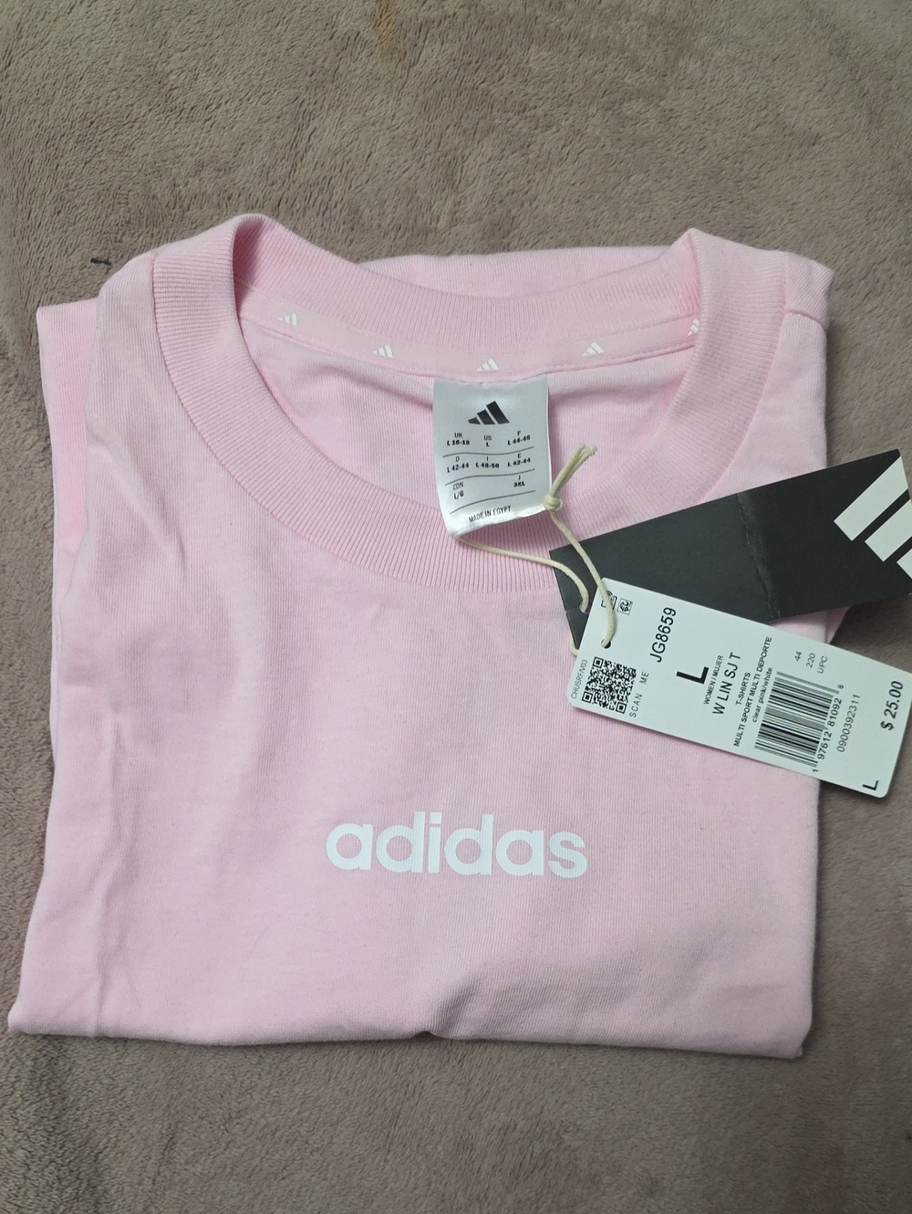 adidas Pink Women's Logo Crewneck Tee